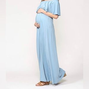 Blue Baby Shower Maternity Dress NWOT